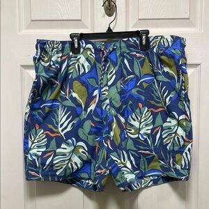 Eddie Bauer | Tidal | Blubird | Swim Trunks with Tropical Design | Size XL